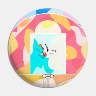 Shooting Hoops Pin