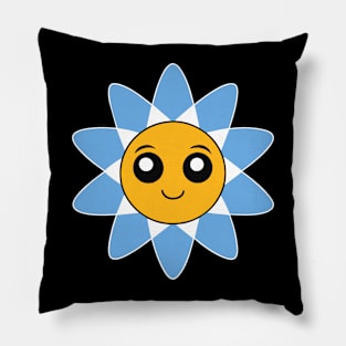 Argentina Flag Cute Kawaii Design Pillow