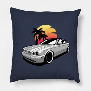 Silver Gray XJ X350 Sunset Pillow