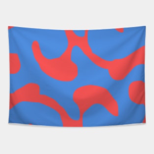 Abstract pattern red swirl Tapestry