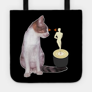 Drinking coffee with a cat Tote