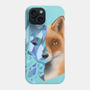 blue shattered fox Phone Case