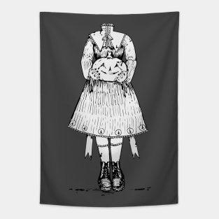 Headless Girl (Black and White) Tapestry