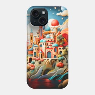 City Landscape Concept Abstract Colorful Scenery Painting Phone Case