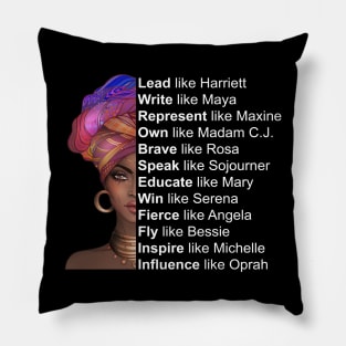 Powerful Black Women, Women of Black History, Black History Month Pillow