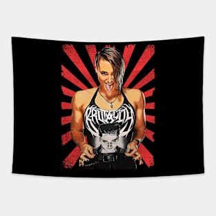 Rhea Ripley Wrestling Vintage Fan Art Tapestry