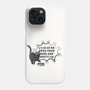 Hypnotic Hunry Cat: Funny Cat Begging for Food Phone Case