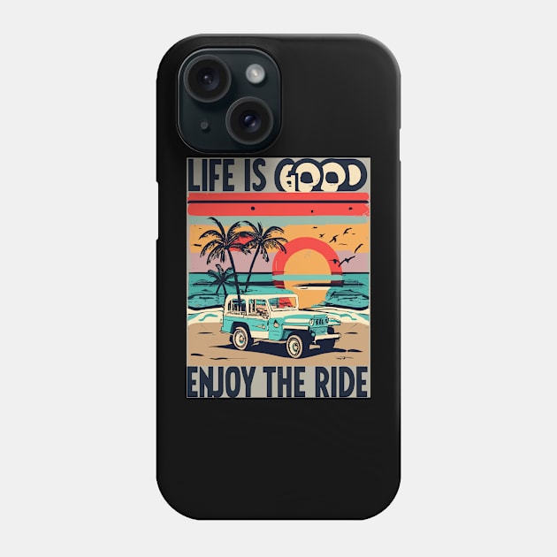 Retro Vintage Jeep - Enjoy the life Phone Case by kknows