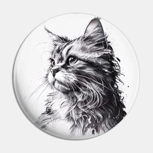 Cat Design Pin