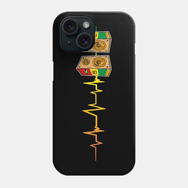 Reggae Music Heartbeat t-shirt Phone Case by dconciente