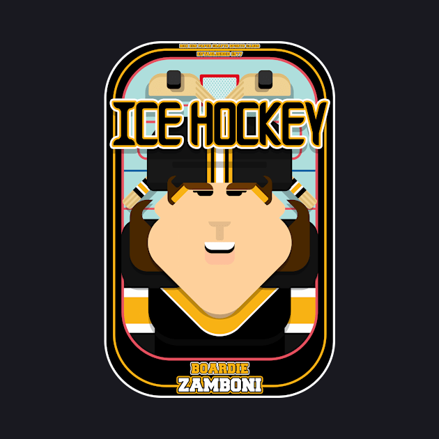 Ice Hockey Black and Yellow - Boardie Zamboni - June version by Boxedspapercrafts