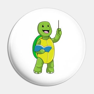 Turtle as Teacher with Book & Pointer Pin
