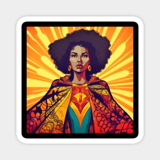 African Queen, Afro Superhero, Female Warrior, Black History Magnet