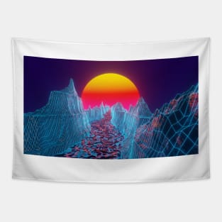 Canyon and river at sunset Tapestry