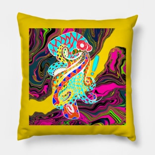 don pulpo ecopop octopus in mandala ocean madness glitch Pillow