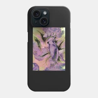 PURPLE LILAC LAVENDER TROPICAL ABSTRACT COCKATOO PARROT EXOTIC POSTER ART PRINT DECO Phone Case