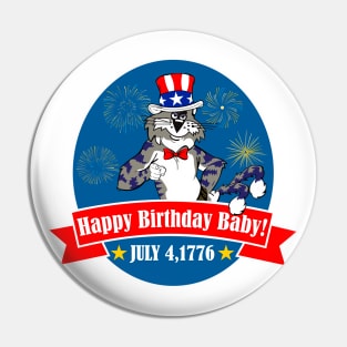 F-14 Tomcat - Happy Birthday Baby - July 4, 1776 - Clean Style Pin