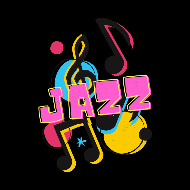 Jazz Music Funk Soul Musician Pop Art by Foxxy Merch