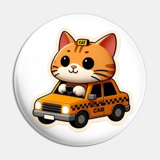 cat the cabbie Pin