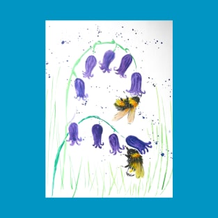 Bumble bees on Bluebells T-Shirt