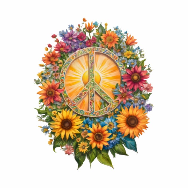 Flower Power Peace Sign by Free Spirits & Hippies by Free Spirits & Hippies