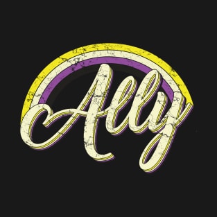 Proud Ally Non-binary Flag LGBT Pride T-Shirt