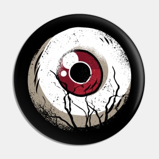 Evil Red Eye Illustration Pin