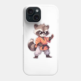 Kawaii Style Karate Master Raccoon Phone Case