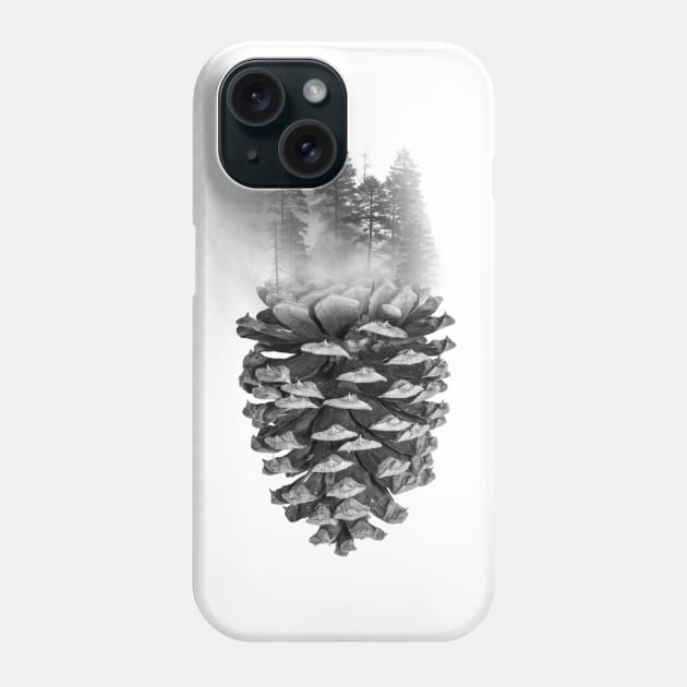 Pine Cone Forest Phone Case by BlackGrain