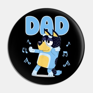 Bluey and Bingo dancing dad funny Pin