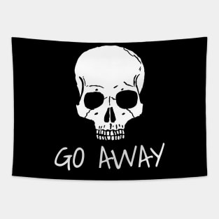 Go Away - Gothic Skull Tapestry