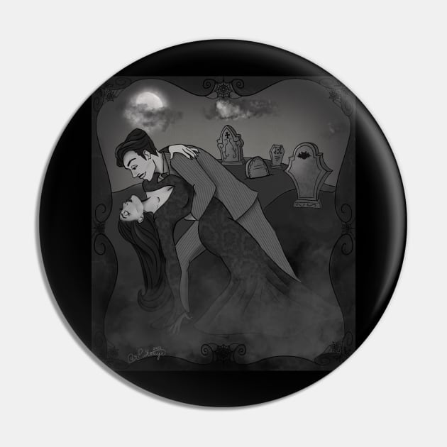 Graveyard Waltz Pin by Cat’s Carousel of Color