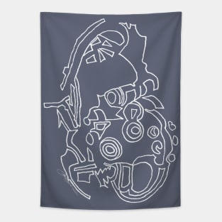 My Inner Robot (white) Tapestry