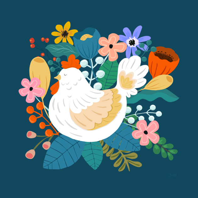 A Cheerful Chicken In A Sunny Garden by LittleBunnySunshine