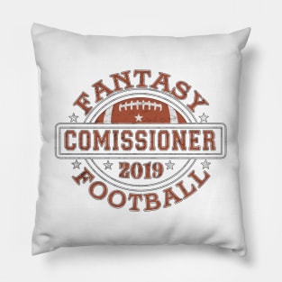 2019 Fantasy Football Commissioner Vintage Distressed Commish Pillow