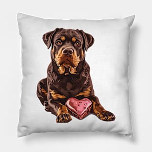 Valentine Rottweiler Shaped Chocolate Pillow