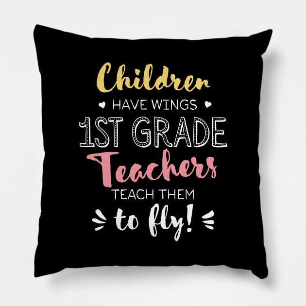 1st Grade Teacher Gifts - Beautiful Wings Quote Pillow by BetterManufaktur