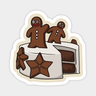 Gingerbread cake cartoon illustration Magnet