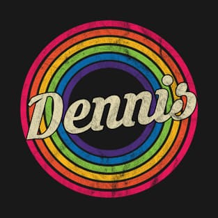 Dennis - Retro Rainbow Faded-Style T-Shirt