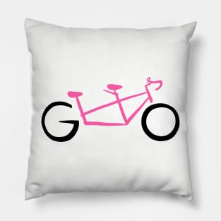 GO - pink Pillow