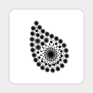 Graphic, geometric decorative, mandalas or henna design in vector. Magnet