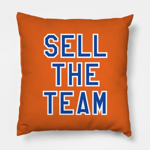 NY Sell The Team - Orange Pillow by KFig21