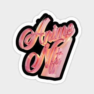 Style Anime NFT Aesthetic Pink Colors Magnet