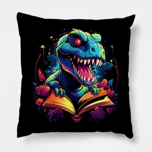 Dinosaur Reads Book Pillow