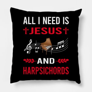 I Need Jesus And Harpsichord Harpsichordist Pillow