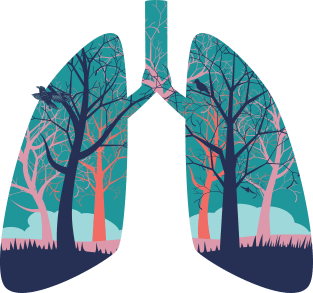 Abstract forest in the lungs Magnet