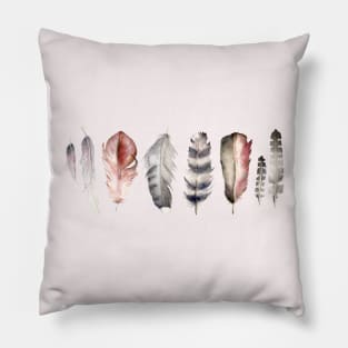 Multicolor Feathers Pillow