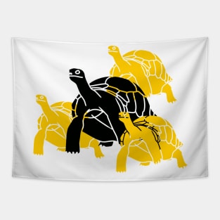 black yellow tortoise Tapestry