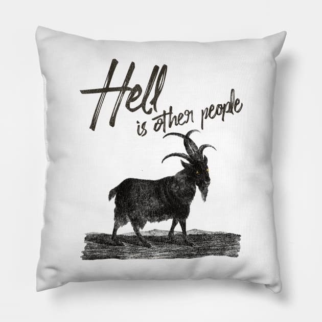 Hell is Other People Pillow by darklordpug