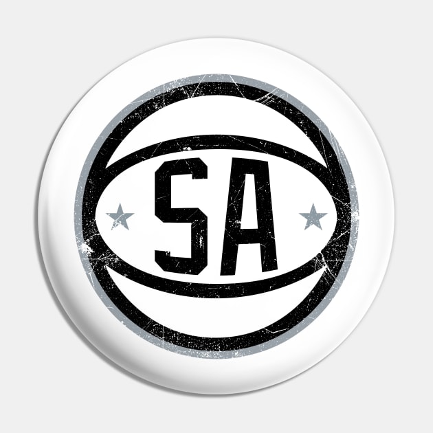 San Antonio Retro Ball - White Pin by KFig21